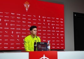 Gaspar, durante su rueda de prensa de hoy en el 'Espacio Leli Rubiera'.