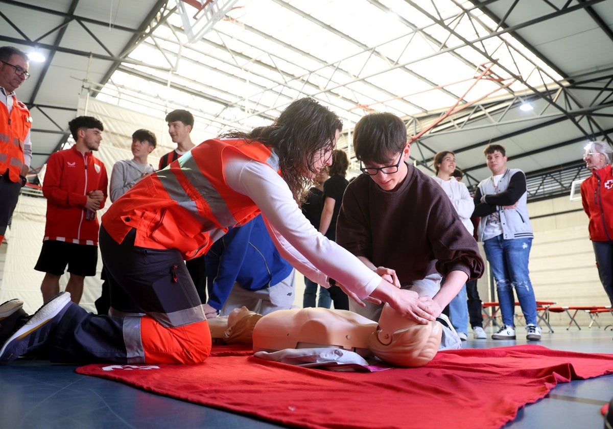 Simulacro en Noreña para aprender a «realojar a la población» en caso de catástrofe