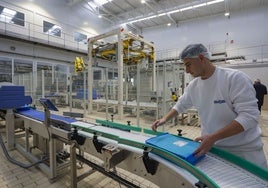 Un trabajador, en las nuevas instalaciones de Ilas.