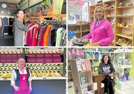 Mariana Toledo, de Poquito de muchos; Marga Torralbo, en La Tienda de Marga; Carmen Rodríguez, del Rialto; y Leticia Amago, en La Tienda de Nana.