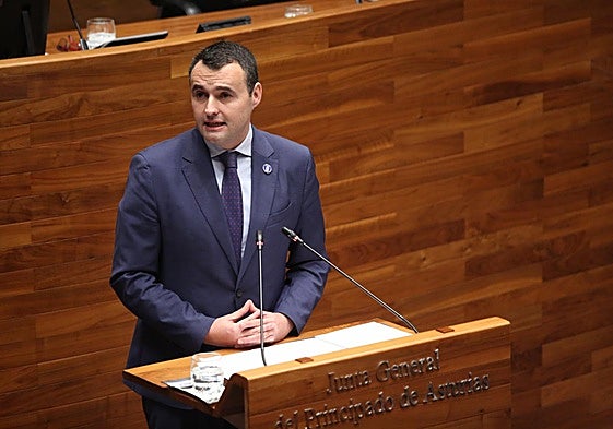 Guillermo Peláez, en una intervención en la Junta General del Principado.