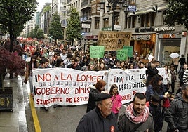Manifestación en una jornada de huelga educativa en el año 2013.