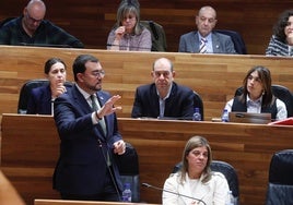 Adrián Barbón, este miércoles, durante el pleno.