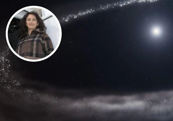 Ilustración sobre el descubrimiento de la presencia de hielo de agua que orbita alrededor de una estrella similar al sol.