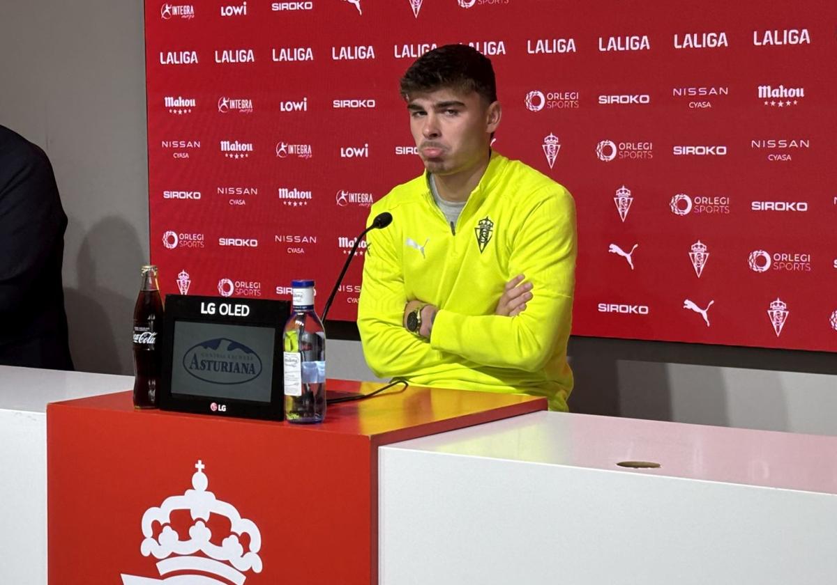 Pablo García, jugador del Sporting de Gijón: «Hasta que la salvación no sea matemática tenemos la obligación de ir a ganar»