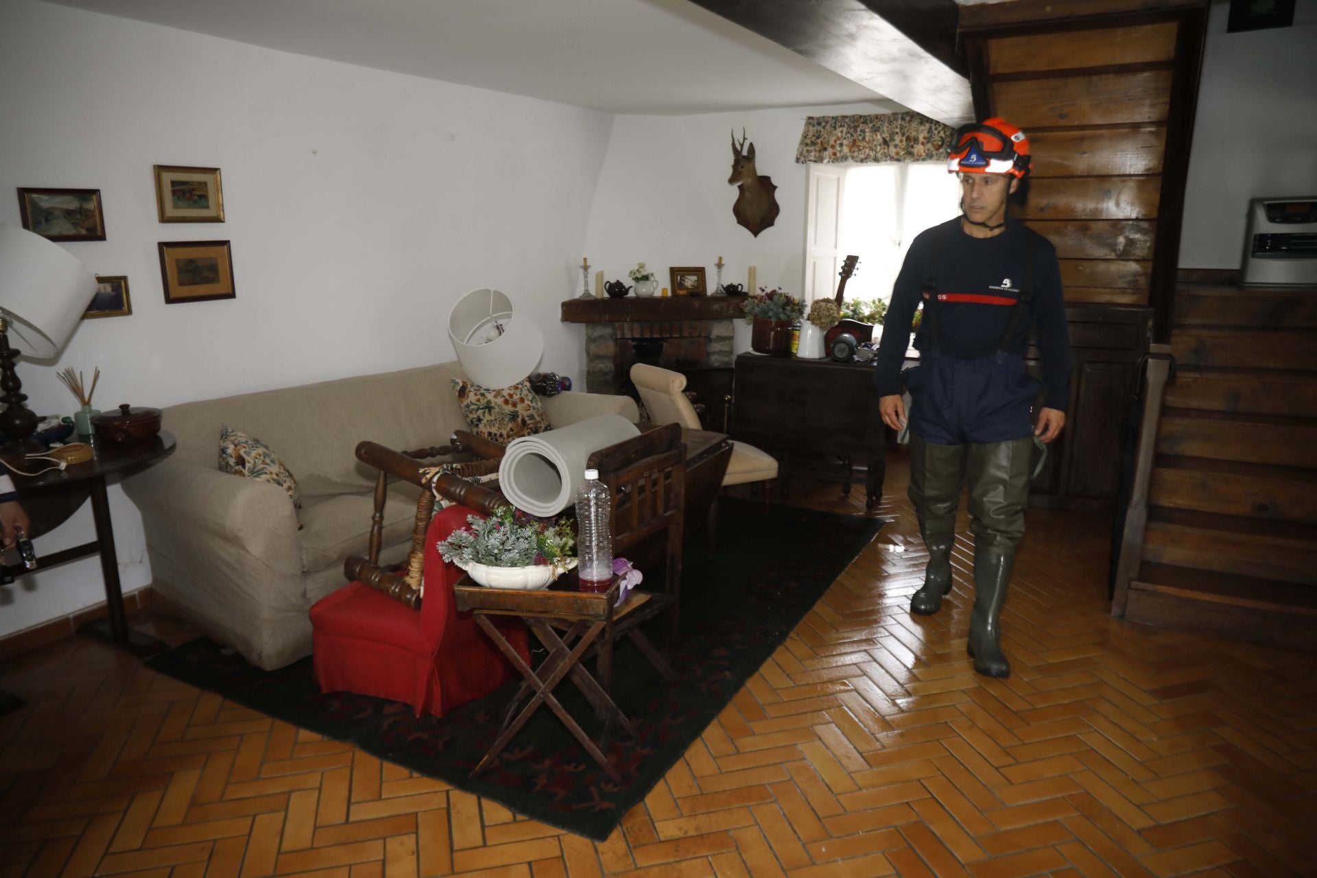 Los estragos de la intensa lluvia caída en Asturias