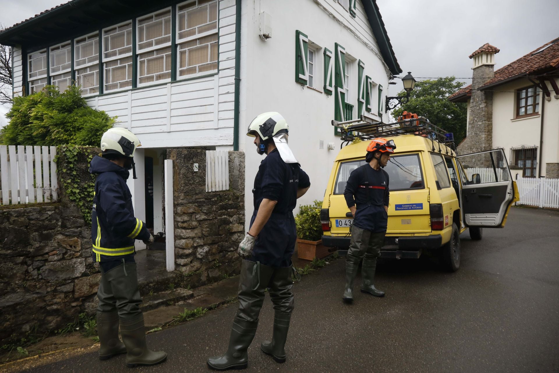 Los estragos de la intensa lluvia caída en Asturias
