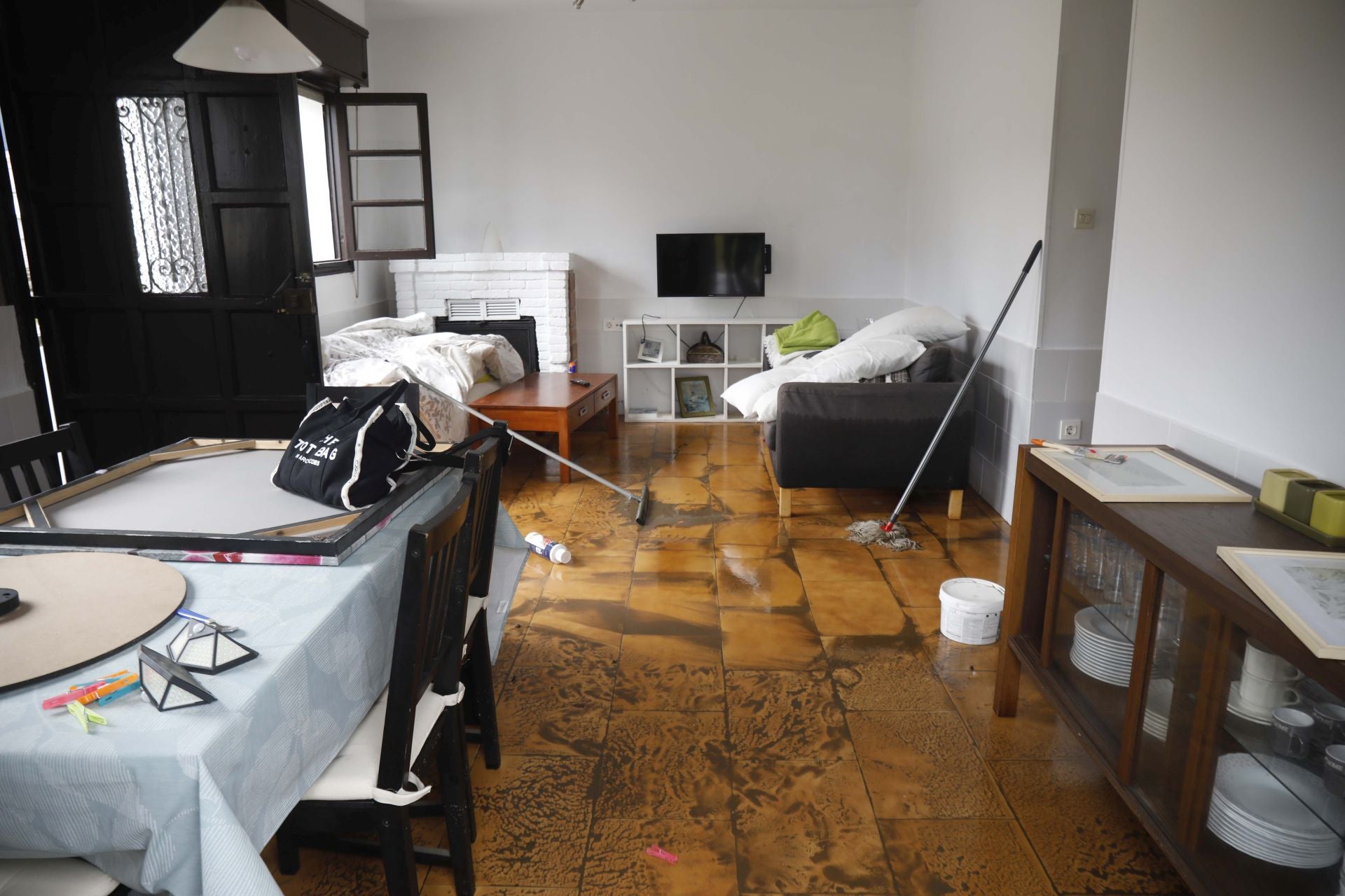 Los estragos de la intensa lluvia caída en Asturias
