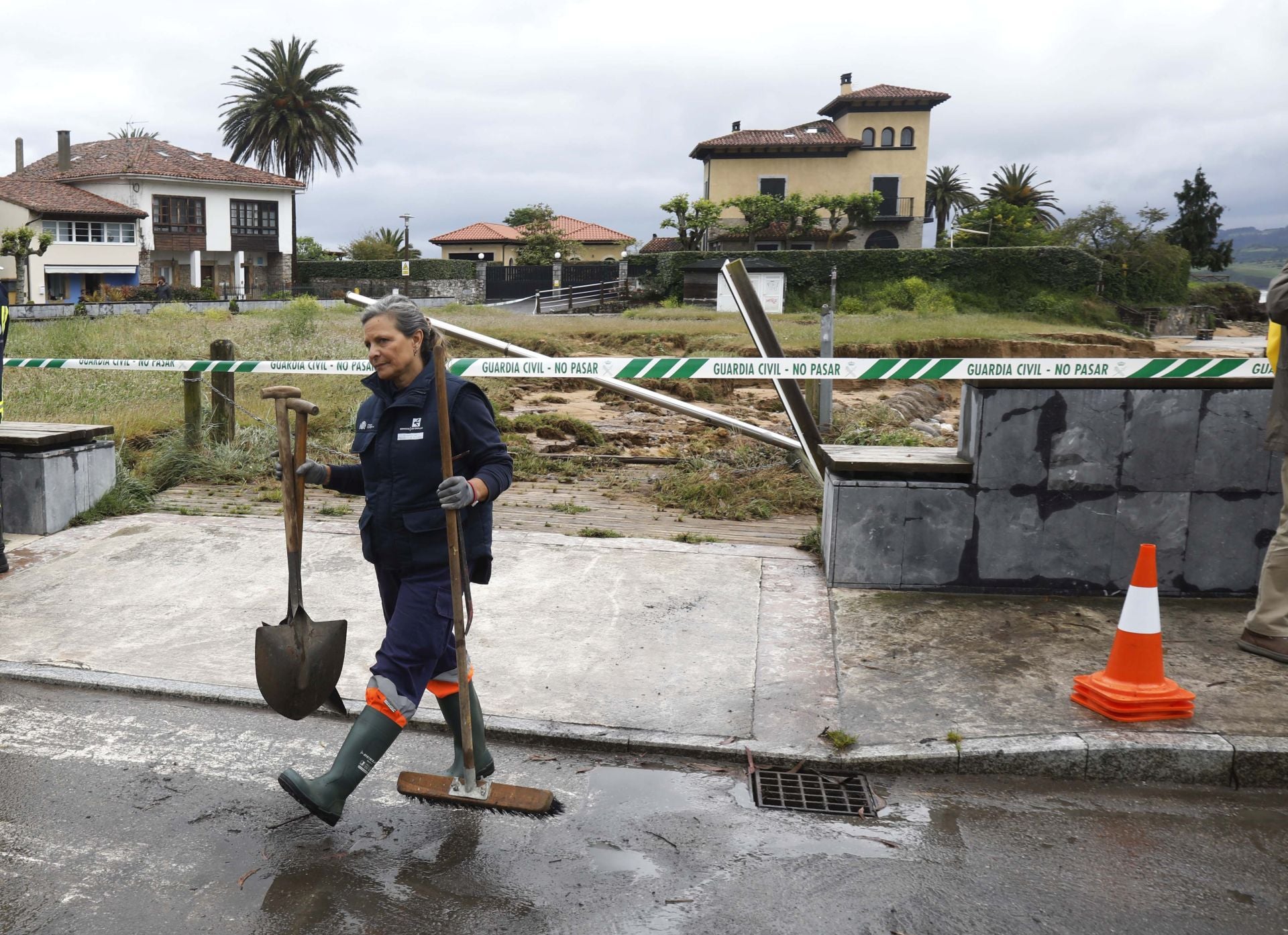 Los estragos de la intensa lluvia caída en Asturias