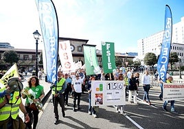 Protesta de la educación concertada en Oviedo en 2023.