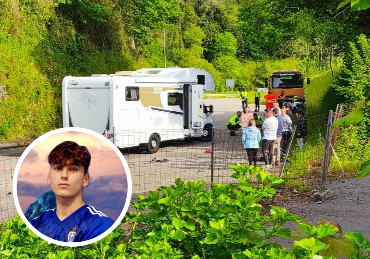 El fútbol asturiano llora a Joel Giraldo, de 20 años, fallecido en el accidente de Cabranes