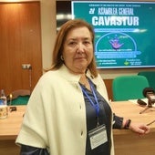 María José Cuervo, en la asamblea general de Cavastur celebrada este sábado.