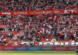 Grada de Animación del Sporting.