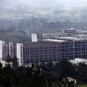 Aspecto de las obras de ampliación del Hospital de Cabueñes, paralizadas.