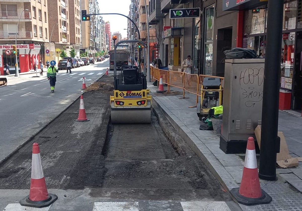 La avenida de Pablo Iglesias, en Gijón, de nuevo en obras