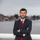 El presidente de AZSA y ahora también de Aege, Carlos Navalpotro, en Avilés.