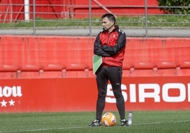 Asier Garitano, entrenador del Sporting de Gijón.
