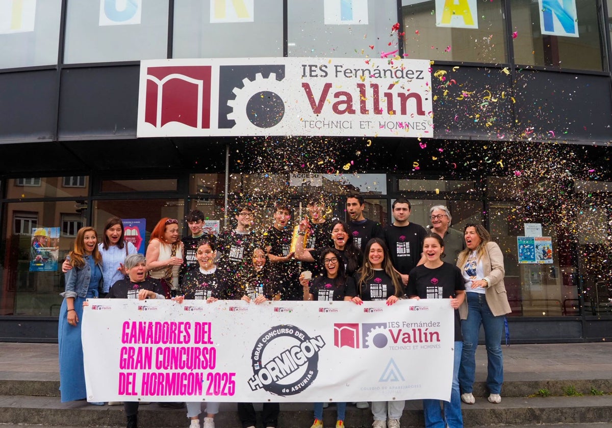 El IES Fernández Vallín de Gijón gana el 'Gran Concurso del Hormigón'