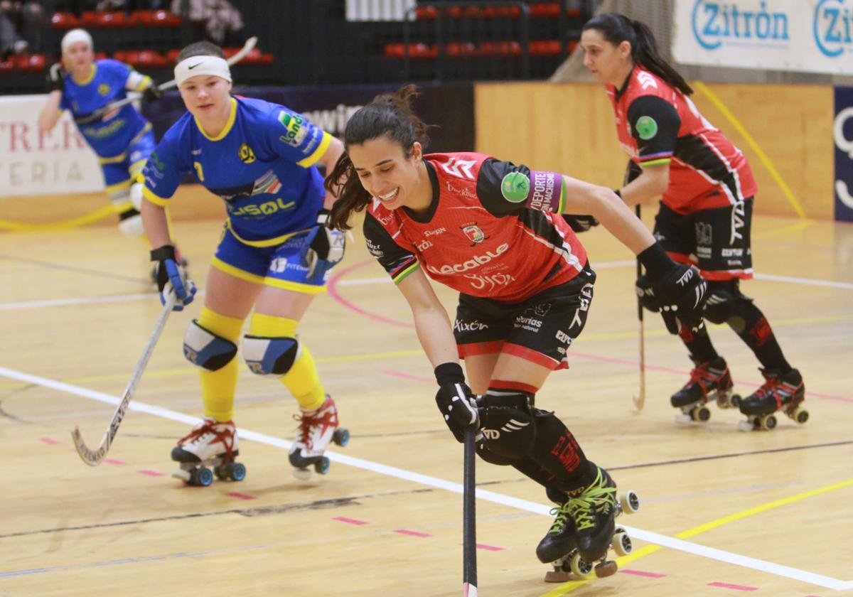 Sara Lolo, en un partido en Mata Jove de la presente temporada.