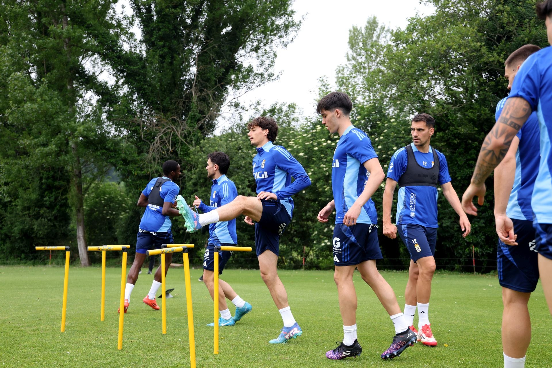 Entrenamiento del Real Oviedo de cara al partido ante el Deportivo