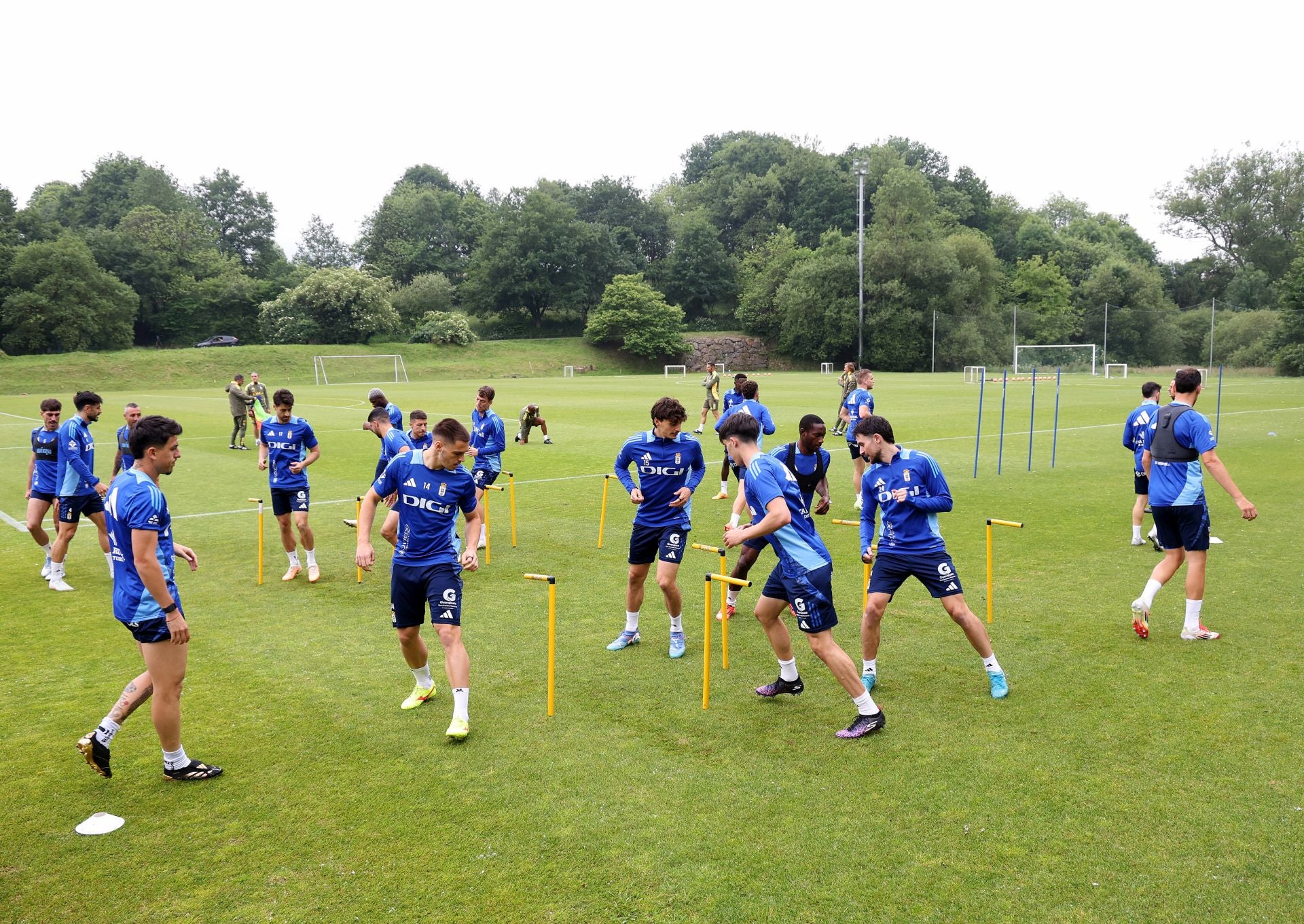 Entrenamiento del Real Oviedo de cara al partido ante el Deportivo
