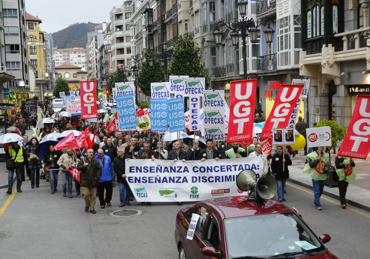 La enseñanza concertada adelanta su huelga en Asturias al 12 de junio