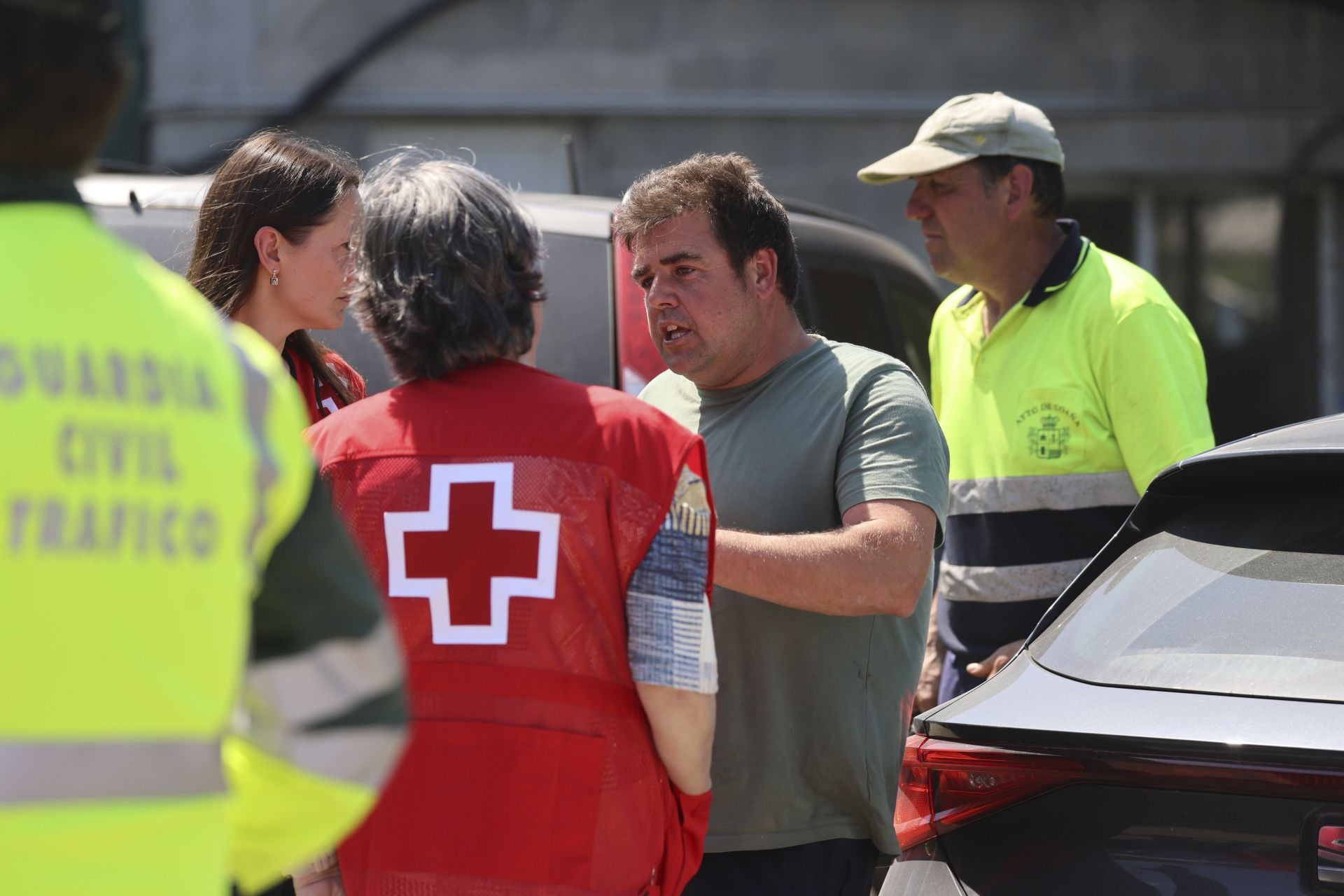 Las imágenes del grave accidente laboral en Coaña