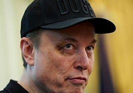 Elon Musk, con un ojo amoratado.