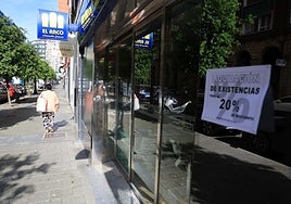 Una tienda de El Arco del centro de Gijón ya cerrada.