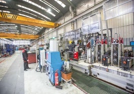 Actividad en la planta de Gonvarri en Cancienes.