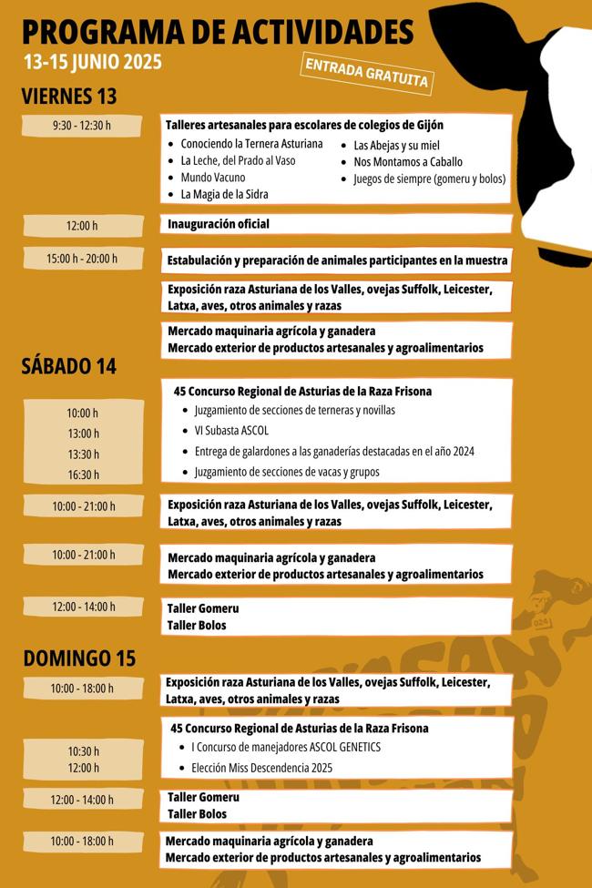 Cartel de la programación completa de la Feria de San Antonio.