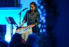 La cantautora Rita Ojanguren, integrante del cuarteto Cubasturia Jazz que hoy actúa en Gijón.