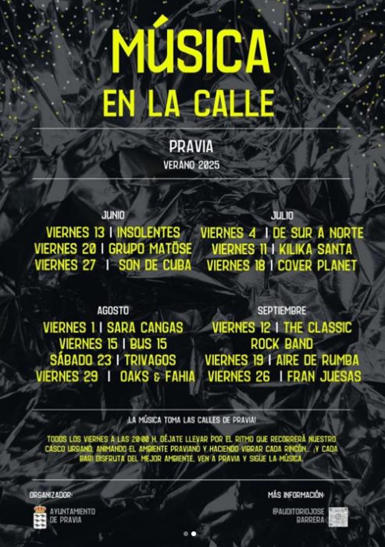 Imagen - Cartel del programa 'Música en la calle' de Pravia.