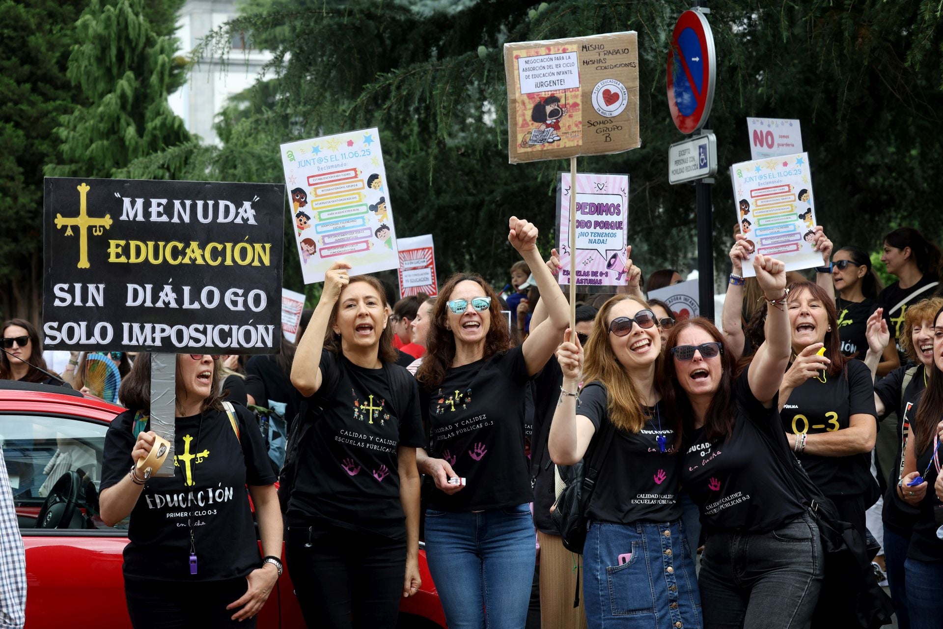 Las escuelas infantiles asturianas, también en lucha: así ha sido su protesta