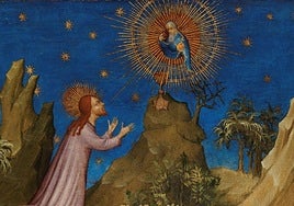 'La oración en el huerto con Luis I de Orleans como donante'. 1405-1408. Atribuido a Colart de Laon. Temple graso sobre roble, 47 x 33,5 cm.