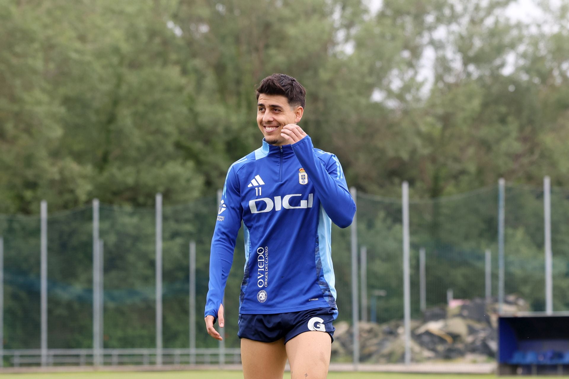Entrenamiento del Real Oviedo tras el partido en Miranda de Ebro
