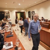 Juan Carlos Guerrero entrando en el salón de plenos.