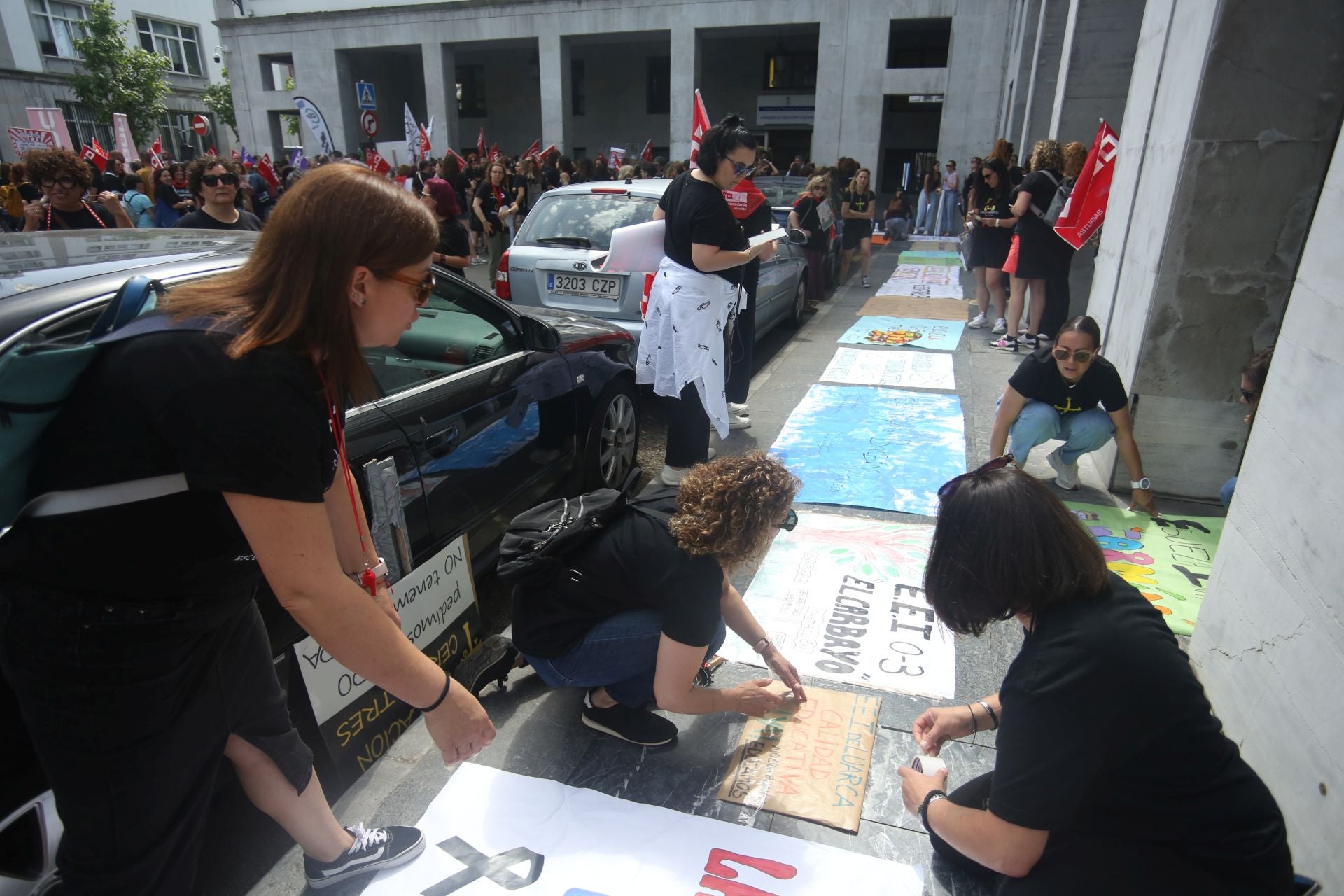 Concentración de las educadoras de Les Escuelines