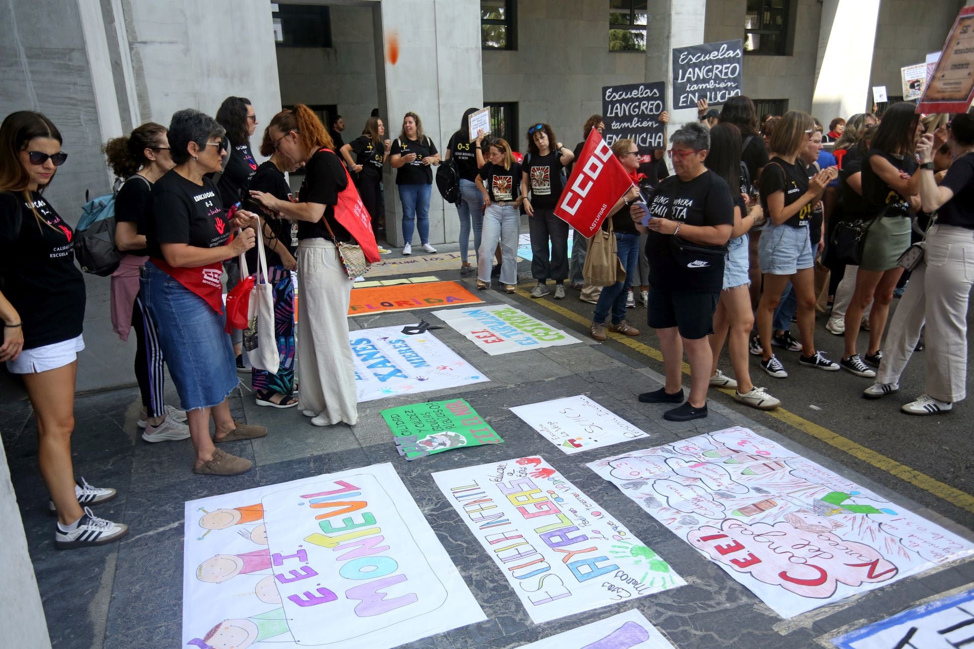 Concentración de las educadoras de Les Escuelines