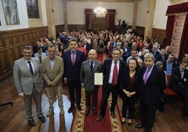 Santiago Martínez Argüelles, Javier Mato, Jonás Fernández, Ignacio Villaverde, Juan Vázquez, Begoña Cueto y José Luis García Delgado