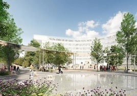 Recreación del futuro campus de El Cristo.