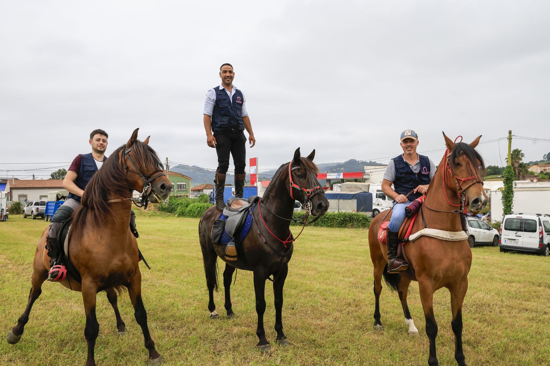 Concurso de cinta a caballo en las fiestas de Mareo, en Gijón