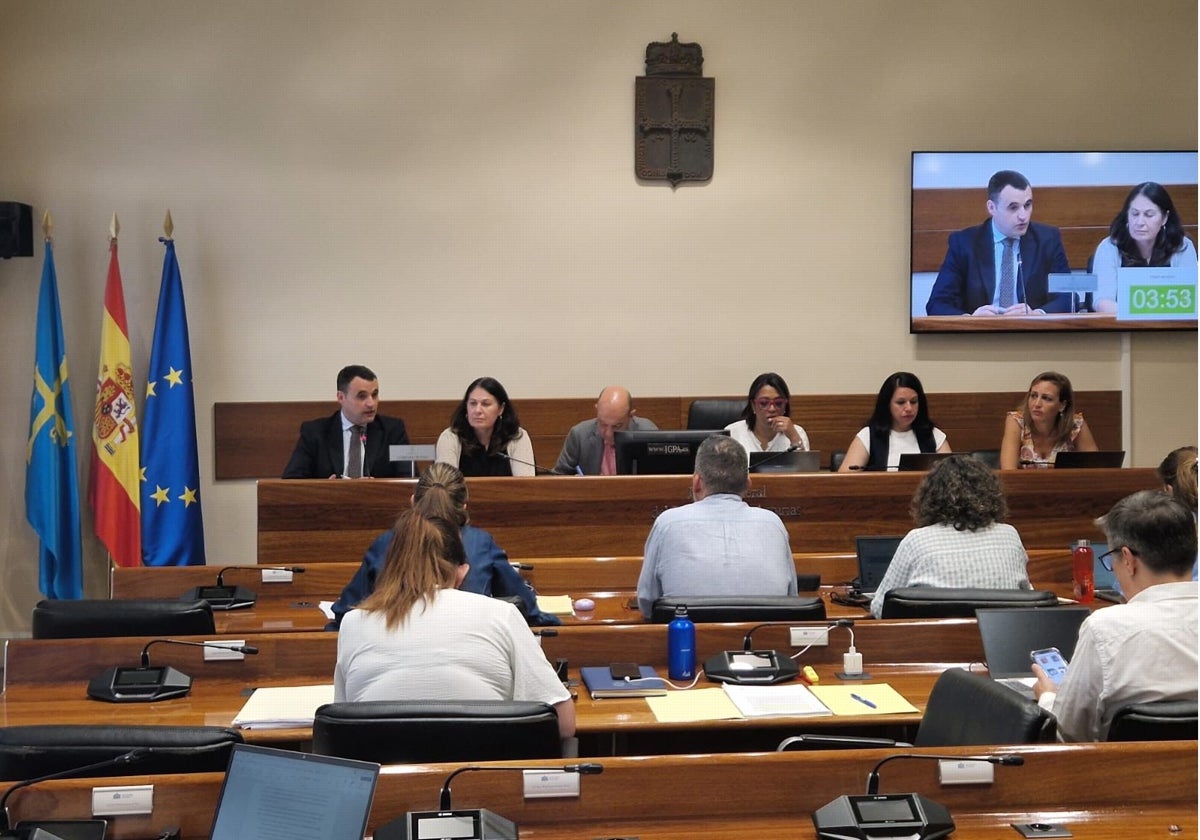 Guillermo Peláez, durante la comisión de Hacienda.
