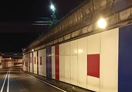 Túnel de El Llano, con los paneles dañados ya sustituidos.