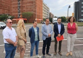 Luis Rodríguez, Susana García Rama, Javier Suárez Llana, el consejero, Ovidio Zapico, el director general, Jesús Daniel Sánchez, y Mercedes Sánchez Villar.