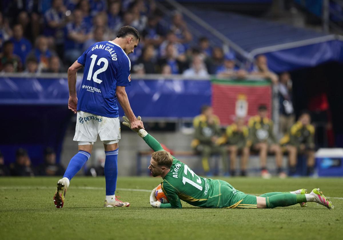 Dani Calvo y Aarón Escandell, los dos oviedistas con más minutos de juego.
