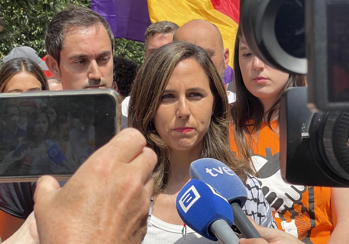 Ione Belarra, este domingo en Gijón.