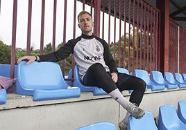 Edu Cortina, en la grada de La Toba.