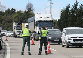 Dispositivo de control de la Guardia Civil.
