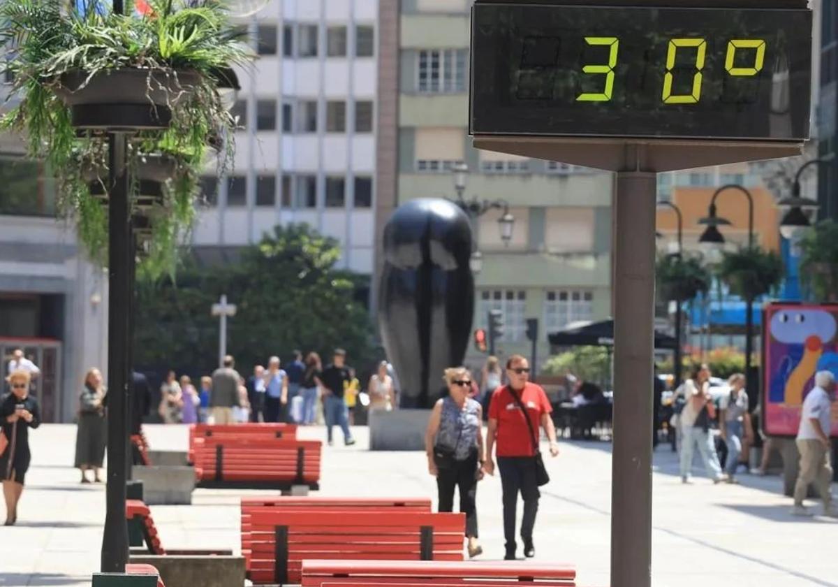 Calor en Oviedo.